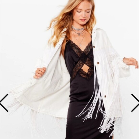 Nwt fringe white jacket - Picture 2 of 3